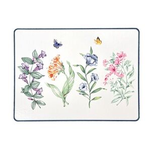 Lenox Pink Purple Butterfly Meadow Floral Cork Placemats - Set of 4  New
